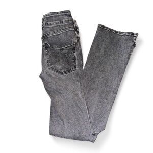 Free People We The Free 24 Skinny Bootcut Washed Grey Black Stretch Denim jeans